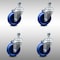 Service Caster 4 Inch SS Solid Polyurethane Wheel Swivel 12mm Threaded Stem Caster Set SCC SCC-SSTS20S414-SPUS-M1215-4 - alternate 3